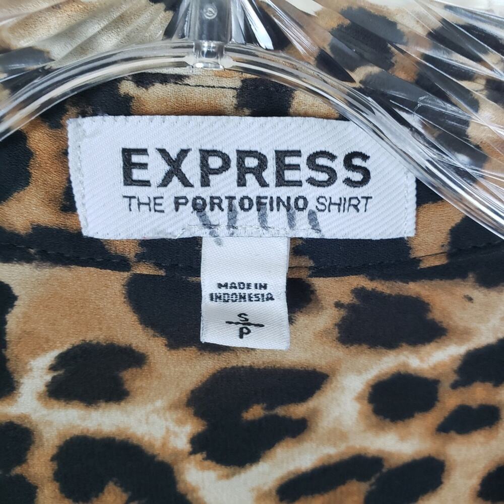 Express | Portofino Animal Printed Blouse in size SMALL - Picture 3 of 5